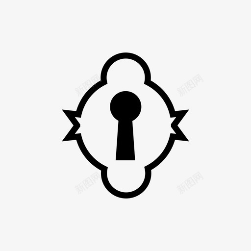 复古锁钥匙锁图标svg_新图网 https://ixintu.com 复古钥匙 复古锁 安全 钥匙 锁