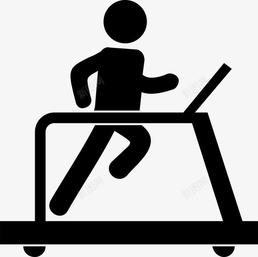 运动慢跑训练图标svg_新图网 https://ixintu.com 慢跑 训练 跑步机 运动