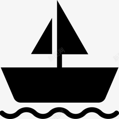 旅行帆船船图标图标