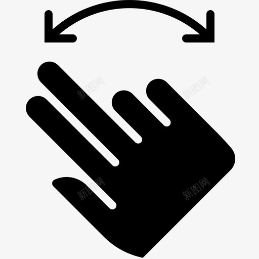 两个手指旋转控制手图标svg_新图网 https://ixintu.com 两个手指旋转 手 手势字形 控制 旋转 转动
