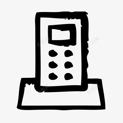 电话设备电子产品图标svg_新图网 https://ixintu.com 小工具 电子产品 电话 硬件 草图 设备