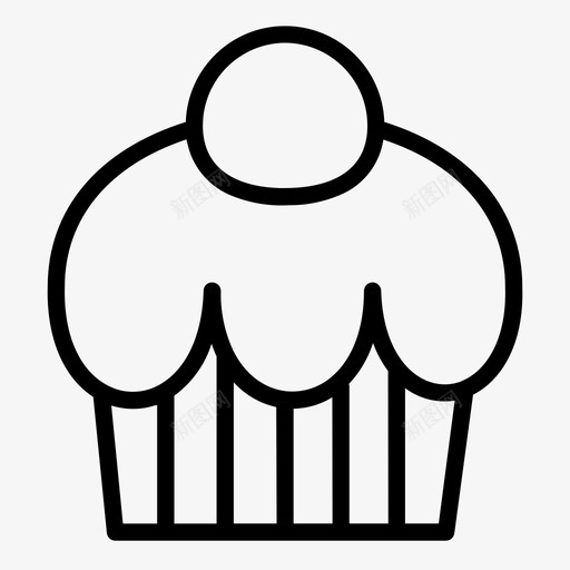 纸杯蛋糕糖甜食图标svg_新图网 https://ixintu.com 游戏图标 甜食 糖 纸杯蛋糕
