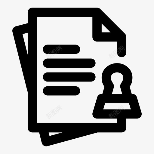 纸和邮票协议合同图标svg_新图网 https://ixintu.com 协议 合同 工具粗体缺口 文件 纸和邮票