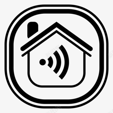 家庭广播房屋物业图标图标