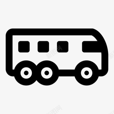 公共汽车汽车巴士公共交通工具图标图标