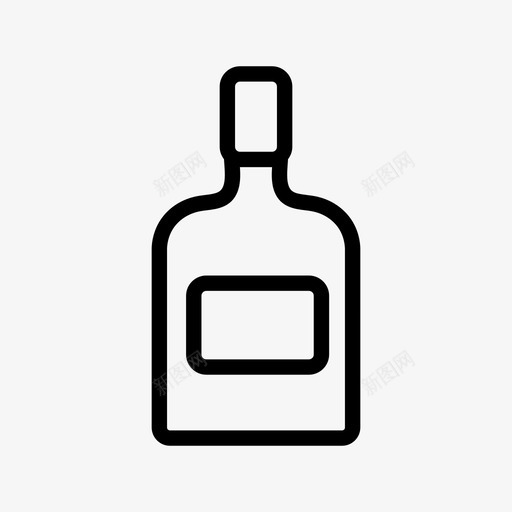 威士忌酒瓶子图标svg_新图网 https://ixintu.com 威士忌 瓶子 酒