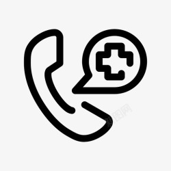 医疗咨询医疗呼叫紧急呼叫医院帮助热线图标高清图片