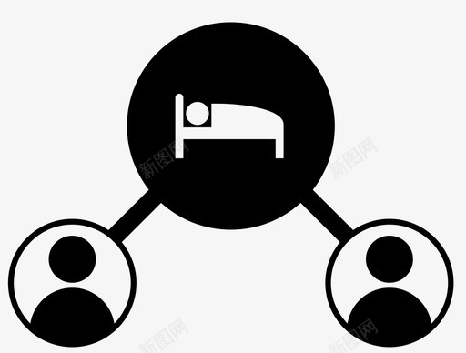 连接酒店目标聊天图标svg_新图网 https://ixintu.com 对话 目标 睡眠 聊天 连接酒店
