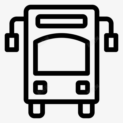 公共汽车汽车运输图标svg_新图网 https://ixintu.com 公共汽车 旅行 汽车 车辆 运输 运输线路图标