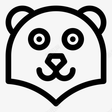 熊动物脸图标图标
