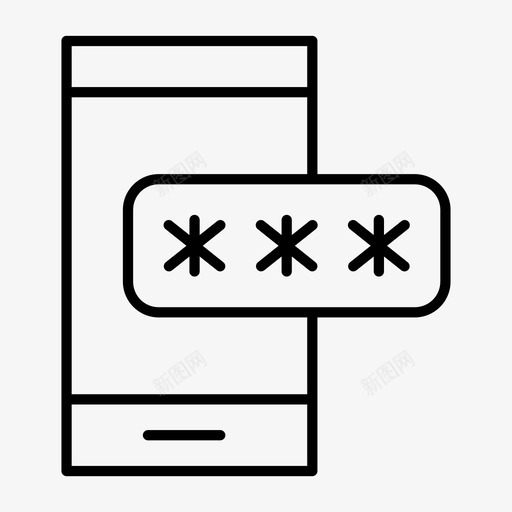 一次性密码电话安全图标svg_新图网 https://ixintu.com 一次性密码 安全 电话
