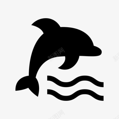 海豚海洋大海图标图标