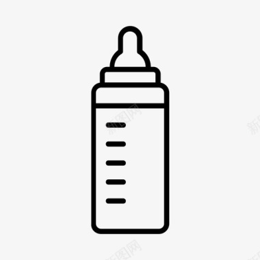 奶瓶婴儿儿童图标图标