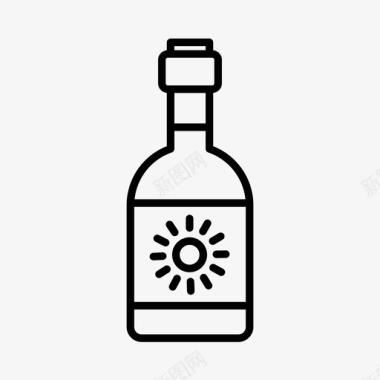 龙舌兰酒瓶装饮料图标图标