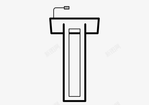 讲台演讲麦克风图标图标