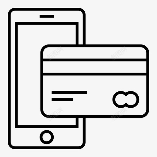 移动支付银行信用卡图标svg_新图网 https://ixintu.com 万事达卡 信用卡 移动支付 银行