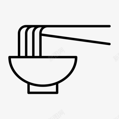 拉面筷子食物图标图标