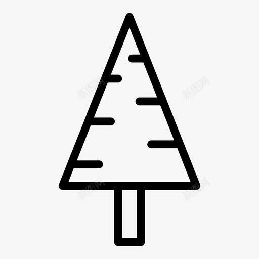 树圣诞树大自然图标svg_新图网 https://ixintu.com 圣诞树 大自然 树 植物