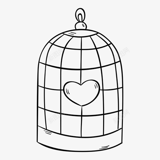 鸟笼细胞心脏图标svg_新图网 https://ixintu.com 心脏 细胞 鸟笼