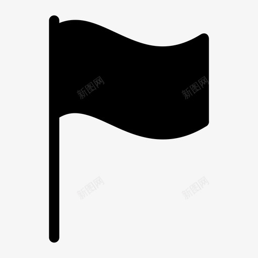 旗帜旗杆别针旗图标svg_新图网 https://ixintu.com 别针旗 旗帜 旗杆 飘扬的旗帜