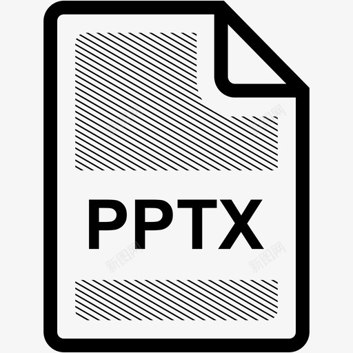 pptx文件扩展名格式图标svg_新图网 https://ixintu.com pptx文件 扩展名 文件格式 格式 类型