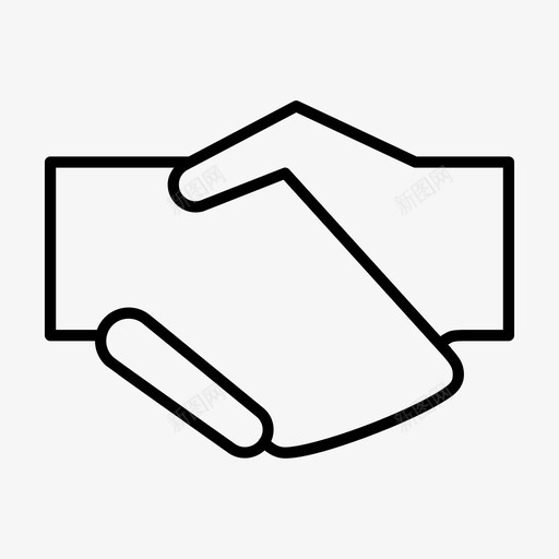 握手协议业务处理图标svg_新图网 https://ixintu.com 业务处理 办公室任务罚款 协议 合作 握手