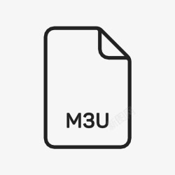 播放列表文件m3u文件扩展名播放列表文件图标高清图片