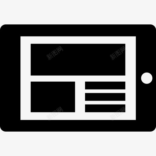 平板电脑新闻信息移动图标svg_新图网 https://ixintu.com 信息 在线 平板电脑新闻 移动