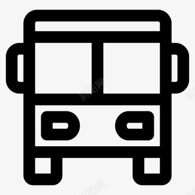 公共汽车公共汽车前部客车图标图标