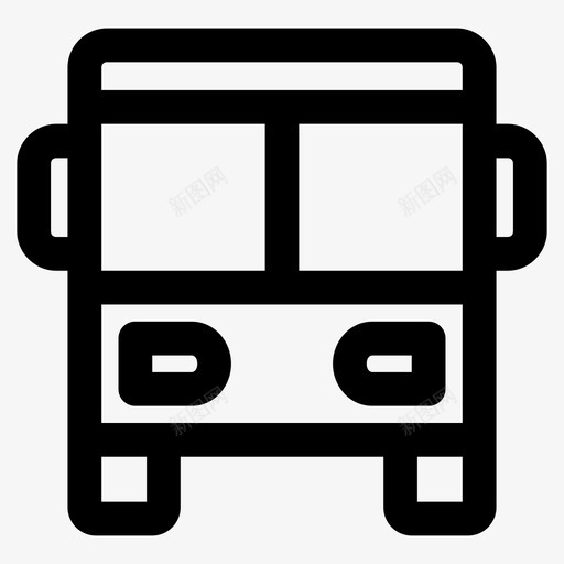 公共汽车公共汽车前部客车图标svg_新图网 https://ixintu.com 公共汽车 公共汽车前部 客车 粗体 车辆 运输