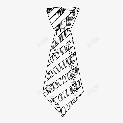 领带手绘素描图标svg_新图网 https://ixintu.com 手绘 素描 领带