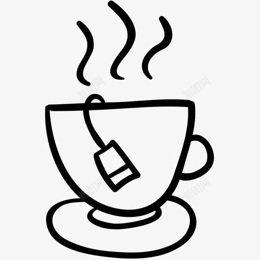 茶杯子涂鸦图标svg_新图网 https://ixintu.com 杯子 涂鸦 涂鸦咖啡馆 热茶 茶 饮料