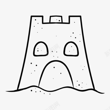 城堡沙子图标图标
