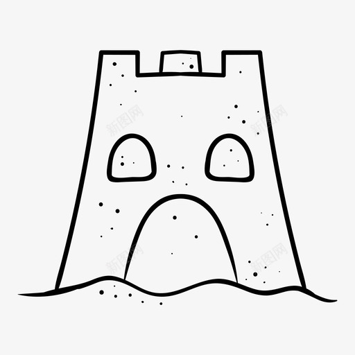城堡沙子图标svg_新图网 https://ixintu.com 城堡 沙子