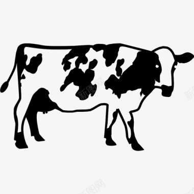 奶牛牛奶图标图标