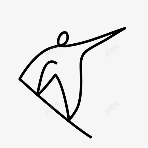 滑雪板运动员奥运会图标svg_新图网 https://ixintu.com 体育 冬奥会 奥运会 滑雪板 运动员