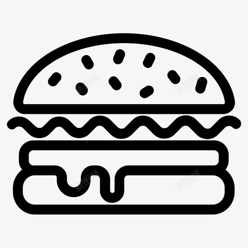汉堡包快餐餐图标svg_新图网 https://ixintu.com 快餐 汉堡包 食品 餐