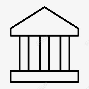 银行建筑物中央银行图标图标