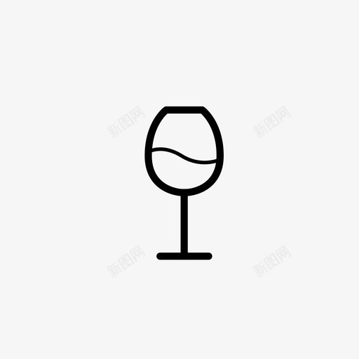 葡萄酒玻璃杯食品03图标svg_新图网 https://ixintu.com 玻璃杯 葡萄酒 食品03