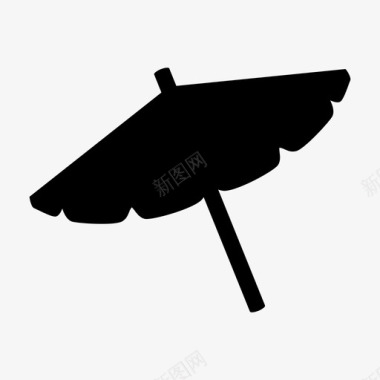 太阳伞阳伞夏天图标图标