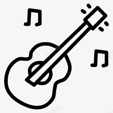 吉他音乐会乐器图标图标