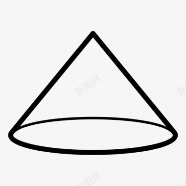 圆锥几何形状几何学图标图标
