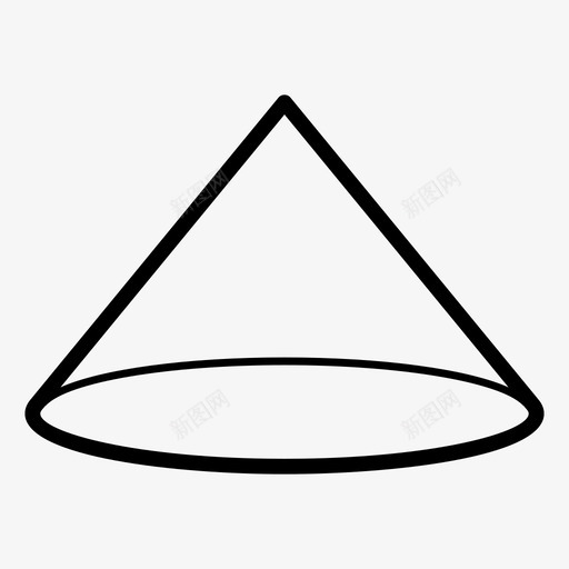 圆锥几何形状几何学图标svg_新图网 https://ixintu.com 几何学 几何形状 圆锥