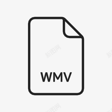wmv文件扩展名电影文件图标图标