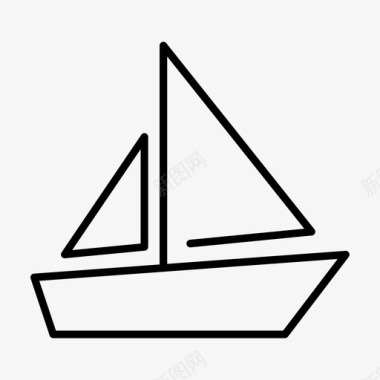 帆船渔船船图标图标