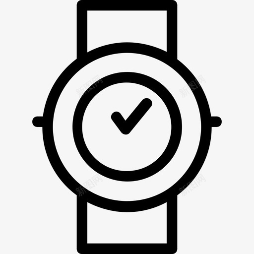手表时尚腕表图标svg_新图网 https://ixintu.com 医疗健康平滑线条图标 手表 时尚 时间 腕表