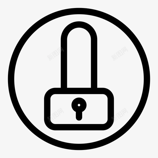锁挂锁密码图标svg_新图网 https://ixintu.com 保护 安全 密码 挂锁 锁 锁钥匙