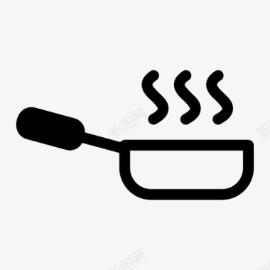 锅烹饪食物图标图标