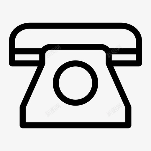 电话经典复古图标svg_新图网 https://ixintu.com 复古 旋转 电话 经典