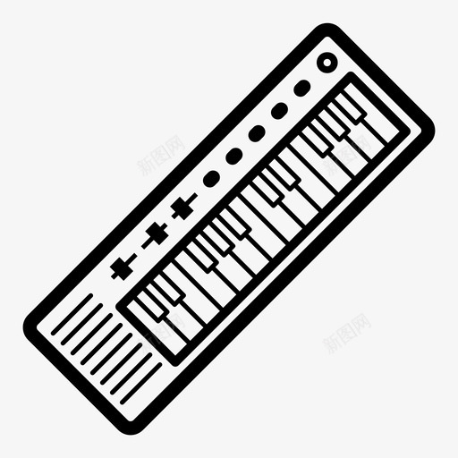 键盘设备音乐图标svg_新图网 https://ixintu.com 合成器 复古波 设备 钢琴 键盘 音乐